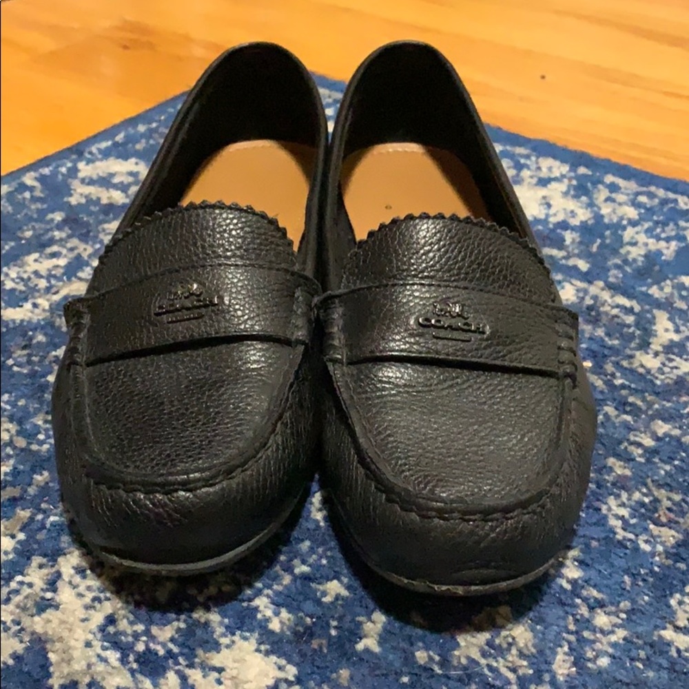 Coach Black Leather Loafers